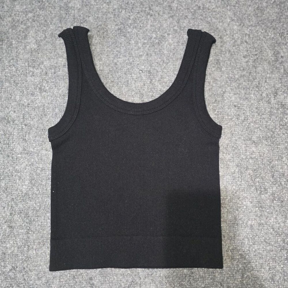 S/M Womens Zenana Black Ribbed Tank